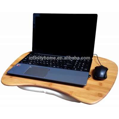 Large computer lap desk wooden portable bamboo laptop desk with handle