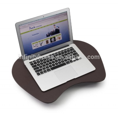 Multi use large PU leather portable laptop stands for beds